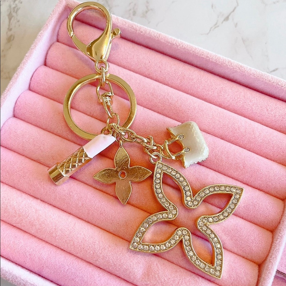 Handmade purse clover charm fashion keychain